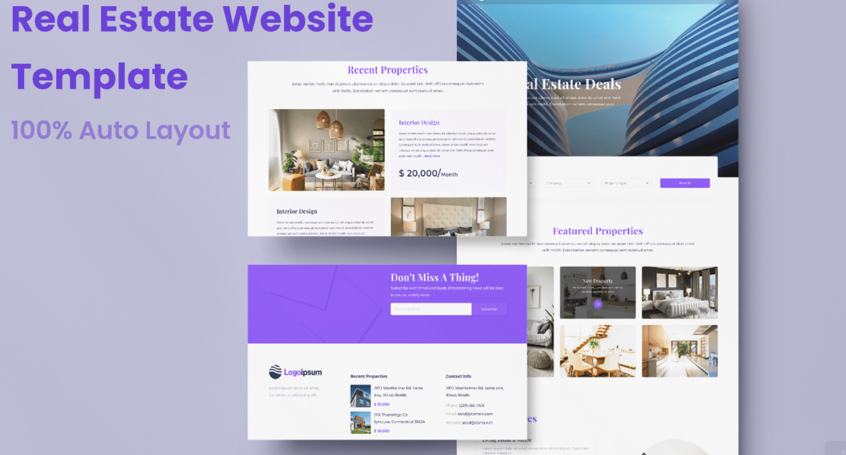 Real Estate Web UI/UX