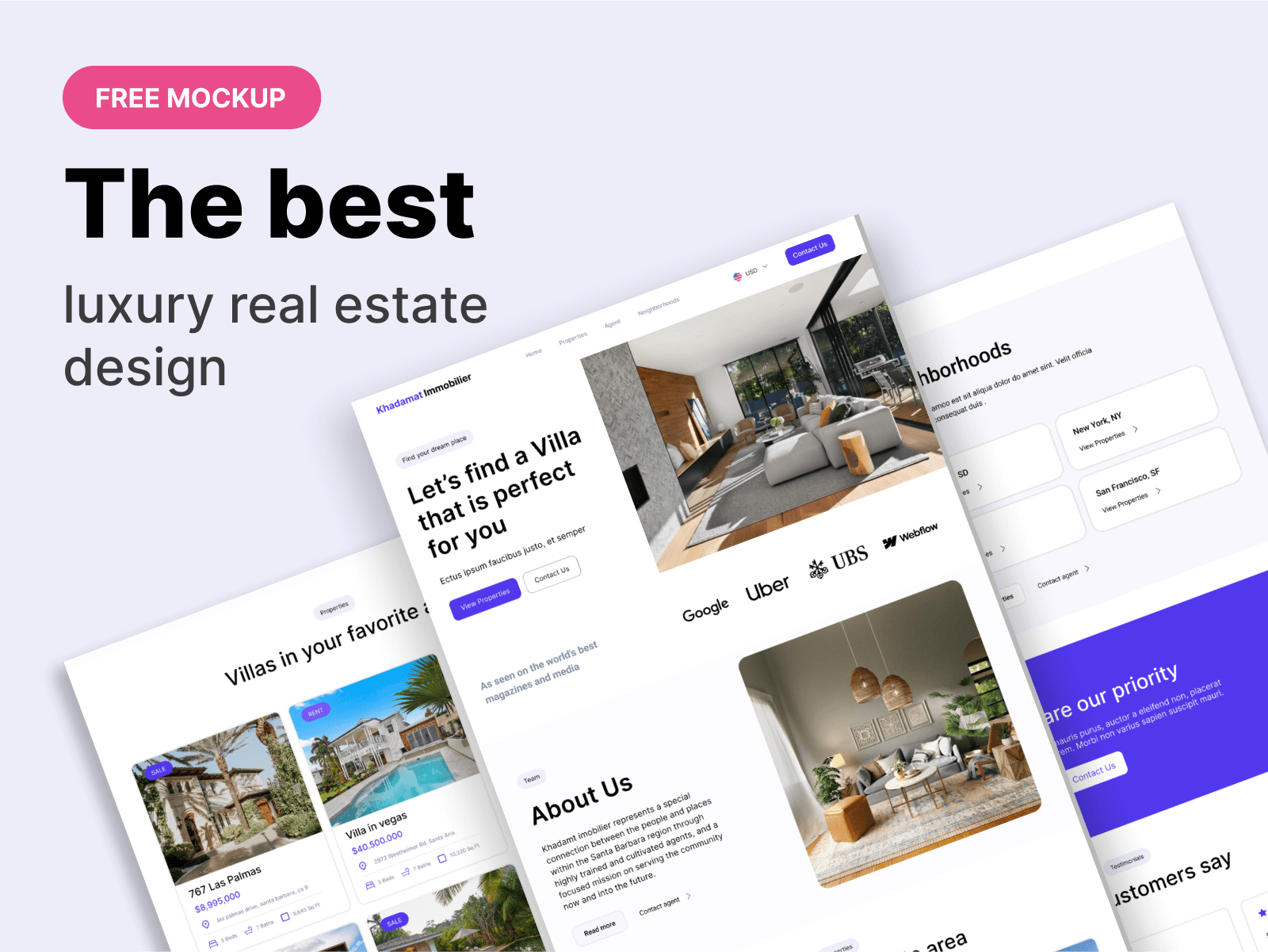 Real Estate Web UI/UX