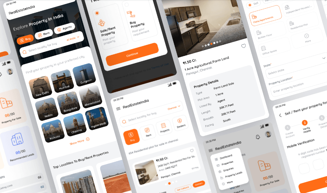 Real Estate Web UI/UX