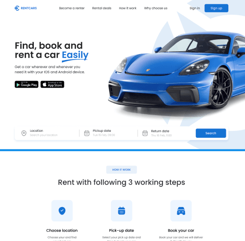 Car Rental Web UI Kit