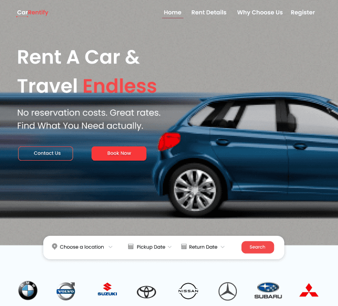 Car Rental Web UI Kit