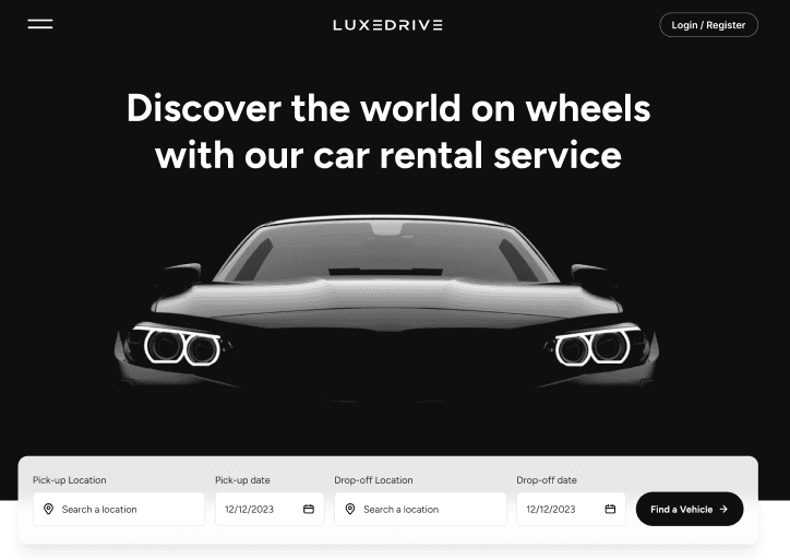 Car Rental Web UI Kit