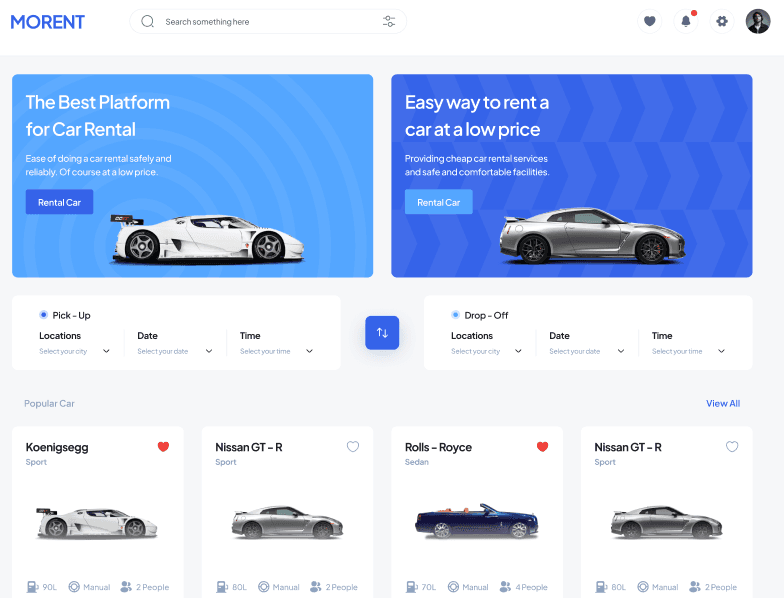 Car Rental Web UI Kit