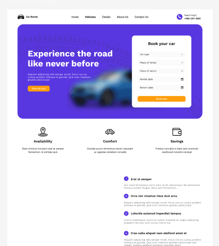 Car Rental Web UI Kit