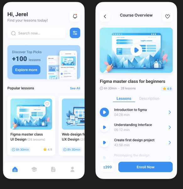 Edutech Mobile App UI Kit