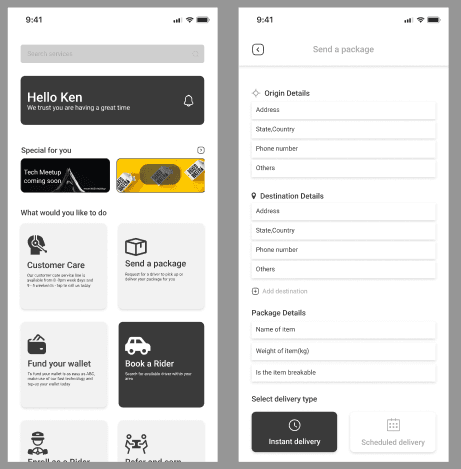 Logistics Mobile App UI Kit