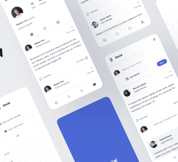 Social Media Web UI Kit