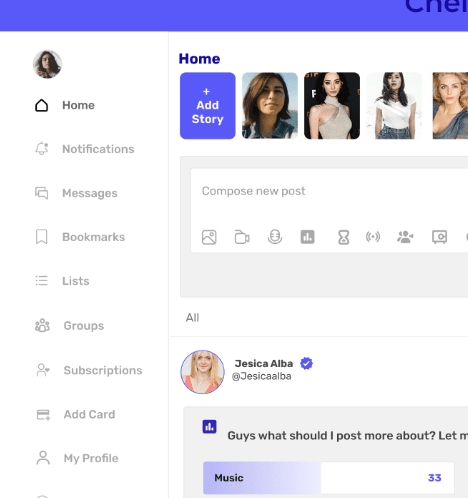 Social Media Web UI Kit