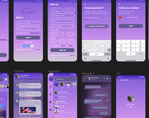 Social Media Mobile UI Kit