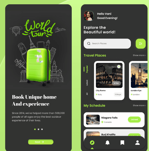 Travel Mobile App UI Kit