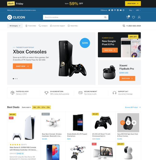 E-commerce Web UI Template