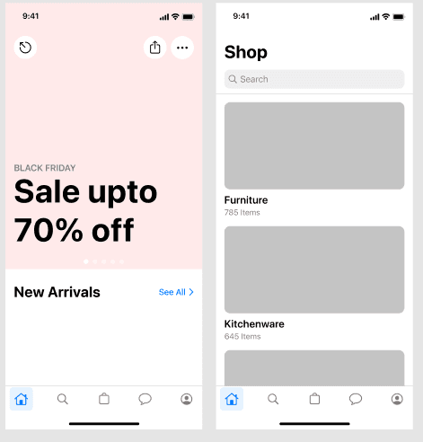 E-commerce Mobile App UI Template